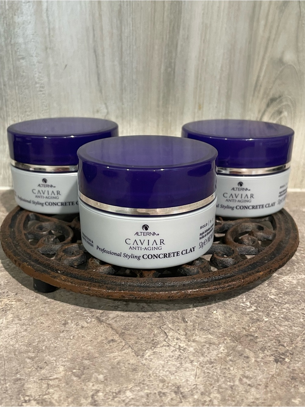 Lot of 3 Alterna Caviar Professional Styling Concrete Clay